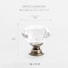 BINO 6-Pack Crystal Drawer Knobs – 1.25″ Diameter (32mm), Bronze – Dresser Knobs for Dresser Drawers Crystal Knobs and Pulls Handles