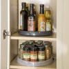 BINO 9-Inch Lazy Susan Turntable Spice Organizer, Frosted – Plastic Rotating Lazy Susan Organizer Tray for Kitchen Pantry, Refrigerator, Freezer, Cabinet, and Countertops