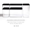 BINO Airtight Food Storage Container with Lids, 1.8 Qt/1.75 Liter, Black – Kitchen Pantry Organizing Container