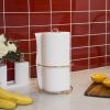BINO ‘Apollo’ Paper Towel Holder, Gold – Free Standing Decorative Easy Tear Kitchen Paper Towel Roll Dispenser