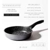 BINO Cookware Nonstick Frying Pan, 11 Inch – Matte Grey | THE DIAMOND COLLECTION | Premium Quality Nonstick Cast Aluminum Nonstick Pan Egg Pan Omelette Pan | Stay-Cool BAKELITE Handles | Non-Toxic