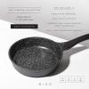 BINO Cookware Nonstick Frying Pan, 11 Inch – Matte Grey | THE WAVE COLLECTION | Premium Quality Nonstick Cast Aluminum Nonstick Pan Egg Pan Omelette Pan | Stay-Cool BAKELITE Handles | Non-Toxic