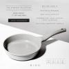 BINO Cookware Nonstick Frying Pan, 11 Inch – Matte Light Grey | THE WAVE COLLECTION | Premium Quality Nonstick Cast Aluminum Nonstick Pan Egg Pan Omelette Pan | Stay-Cool BAKELITE Handles | Non-Toxic