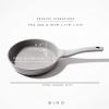 BINO Cookware Nonstick Frying Pan, 11 Inch – Matte Light Grey | THE WAVE COLLECTION | Premium Quality Nonstick Cast Aluminum Nonstick Pan Egg Pan Omelette Pan | Stay-Cool BAKELITE Handles | Non-Toxic