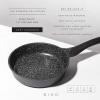 BINO Cookware Nonstick Frying Pan, 7.8 Inch – Matte Grey | THE WAVE COLLECTION | Premium Quality Nonstick Cast Aluminum Nonstick Pan Egg Pan Omelette Pan | Stay-Cool BAKELITE Handles | Non-Toxic