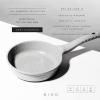 BINO Cookware Nonstick Frying Pan, 7.8 Inch – Matte Light Grey | THE WAVE COLLECTION | Premium Quality Nonstick Cast Aluminum Nonstick Pan Egg Pan Omelette Pan | Stay-Cool BAKELITE Handles | Non-Toxic