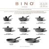 BINO Cookware Nonstick Frying Pan, 9.5 Inch – Matte Grey | THE DIAMOND COLLECTION | Premium Quality Nonstick Cast Aluminum Nonstick Pan Egg Pan Omelette Pan | Stay-Cool BAKELITE Handles | Non-Toxic