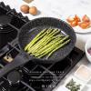 BINO Cookware Nonstick Frying Pan, 9.5 Inch – Matte Grey | THE DIAMOND COLLECTION | Premium Quality Nonstick Cast Aluminum Nonstick Pan Egg Pan Omelette Pan | Stay-Cool BAKELITE Handles | Non-Toxic