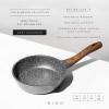 BINO Cookware Nonstick Frying Pan, 9.5 Inch – Speckled Gunmetal | THE CLASSIC COLLECTION | Premium Quality Nonstick Cast Aluminum Nonstick Pan Egg Pan | Stay-Cool BAKELITE Handles | Non-Toxic