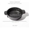 BINO Cookware Nonstick Low Stock Pot with Lid, 4.5 Quart – Matte Grey | THE WAVE COLLECTION | Premium Quality Nonstick Cast Aluminum Low Casserole Stockpot | Stay-Cool BAKELITE Handles | Non-Toxic