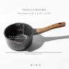BINO Cookware Nonstick Saucepan with Lid, 1.5 Quart – Speckled Black | THE CLASSIC COLLECTION | Premium Quality Nonstick Cast Aluminum Cooking Pot Sauce Pot | Stay-Cool BAKELITE Handle | Non-Toxic