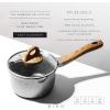BINO Cookware Nonstick Saucepan with Lid, 1.5 Quart – Speckled Gunmetal | THE CLASSIC COLLECTION | Premium Quality Nonstick Cast Aluminum Cooking Pot Sauce Pot | Stay-Cool BAKELITE Handle | Non-Toxic
