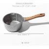 BINO Cookware Nonstick Saucepan with Lid, 1.5 Quart – Speckled Gunmetal | THE CLASSIC COLLECTION | Premium Quality Nonstick Cast Aluminum Cooking Pot Sauce Pot | Stay-Cool BAKELITE Handle | Non-Toxic