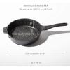BINO Cookware Nonstick Saute Pan, 3.7 Quart – Matte Grey | THE WAVE COLLECTION | Premium Quality Nonstick Cast Aluminum Deep Frying Pan | Stay-Cool BAKELITE™ Handles | Non-Toxic