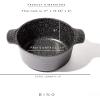 BINO Cookware Nonstick Stock Pot with Lid, 10.3 Quart – Matte Grey | THE WAVE COLLECTION | Premium Quality Nonstick Cast Aluminum Dutch Oven Casserole Stockpot | Stay-Cool BAKELITE Handles | Non-Toxic