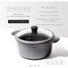 BINO Cookware Nonstick Stock Pot with Lid, 10.3 Quart – Matte Grey | THE WAVE COLLECTION | Premium Quality Nonstick Cast Aluminum Dutch Oven Casserole Stockpot | Stay-Cool BAKELITE Handles | Non-Toxic