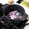 BINO Cookware Nonstick Stock Pot with Lid, 2.5 Quart – Matte Grey | THE WAVE COLLECTION | Premium Quality Nonstick Cast Aluminum Dutch Oven Casserole Stockpot | Stay-Cool BAKELITE Handles | Non-Toxic