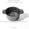 BINO Cookware Nonstick Stock Pot with Lid, 2.5 Quart – Matte Grey | THE WAVE COLLECTION | Premium Quality Nonstick Cast Aluminum Dutch Oven Casserole Stockpot | Stay-Cool BAKELITE Handles | Non-Toxic