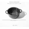 BINO Cookware Nonstick Stock Pot with Lid, 2.6 Quart – Speckled Black | THE CLASSIC COLLECTION | Premium Quality Nonstick Cast Aluminum Casserole Stockpot | Stay-Cool BAKELITE Handles | Non-Toxic