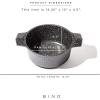 BINO Cookware Nonstick Stock Pot with Lid, 4.5 Quart – Matte Grey | THE DIAMOND COLLECTION | Premium Quality Nonstick Cast Aluminum Casserole Stockpot | Stay-Cool BAKELITE Handles | Non-Toxic