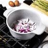 BINO Cookware Nonstick Stock Pot with Lid, 4.5 Quart – Matte Light Grey | THE WAVE COLLECTION | Premium Quality Nonstick Cast Aluminum Casserole Stockpot | Stay-Cool BAKELITE Handles | Non-Toxic