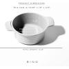BINO Cookware Nonstick Stock Pot with Lid, 4.5 Quart – Matte Light Grey | THE WAVE COLLECTION | Premium Quality Nonstick Cast Aluminum Casserole Stockpot | Stay-Cool BAKELITE Handles | Non-Toxic