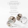 BINO Crystal Functional Interior Door Knobs Set – Satin Nickel – Crystal Door Knobs Interior Crystal Knobs Door Knob