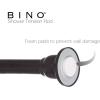 BINO ‘Doric’ Adjustable Shower Curtain Rod | Black | Aluminum | 42″-72″Rust-Proof | Bathroom Shower Tension Rod | Expandable