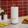 BINO ‘Elizabeth’ Paper Towel Holder, Gold – Free Standing Decorative Easy Tear Kitchen Paper Towel Roll Dispenser