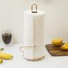 BINO ‘Elizabeth’ Paper Towel Holder, Gold – Free Standing Decorative Easy Tear Kitchen Paper Towel Roll Dispenser