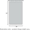 BINO ‘Herringbone’ Fabric- 70″x 72″- White Shower Curtain for Bathroom