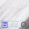 BINO ‘Herringbone’ Fabric- 70″x 72″- White Shower Curtain for Bathroom