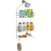 BINO ‘Lafayette’ Rust-Resistant Shower Caddy – Satin Silver – Bathroom Shower Caddy Over The Shower Head Shower Rack Shower Organizer Hanging Shower Caddy Shampoo Holder for Shower