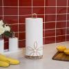 BINO ‘Lily’ Kitchen Paper Towel Holder, Gold – Free Standing Decorative Easy Tear Kitchen Paper Towel Roll Dispenser