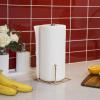 BINO ‘Metro’ Paper Towel Holder, Gold – Free Standing Decorative Easy Tear Kitchen Paper Towel Roll Dispenser
