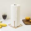 BINO ‘Metro’ Paper Towel Holder, Gold – Free Standing Decorative Easy Tear Kitchen Paper Towel Roll Dispenser