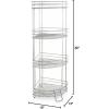 BINO ‘Monaco’ Rust-Resistant 4-Tier Corner Spa Tower, Nickel