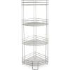 BINO ‘Monaco’ Rust-Resistant 4-Tier Corner Spa Tower, Nickel