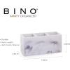 BINO Multi Purpose 3 Compartment Organizer – Makeup Container Organizers – Compartment Organizer for Makeup Brushes, Home and Office Supplies – Matte Marble(Matte Marble)