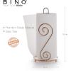 BINO ‘Orchid’ Paper Towel Holder, Gold – Free Standing Decorative Easy Tear Kitchen Paper Towel Roll Dispenser