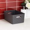 BINO Plastic Basket, Small White, 5 Pack – Rectangular Cabinet Organizer, Multi-Use Storage Basket, Drawer and Cabinet-Friendly, Portable, Durable, Space Efficiency, Stock Management(Grey)