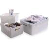 BINO Plastic Basket, Small White, 5 Pack – Rectangular Cabinet Organizer, Multi-Use Storage Basket, Drawer and Cabinet-Friendly, Portable, Durable, Space Efficiency, Stock Management(White)