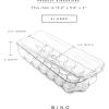 BINO Plastic Egg Container for Refrigerator – Clear, 13 Count, Sturdy, Durable(21 Egg)