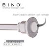 BINO Rust Proof Aluminum Tension Shower Curtain Rod – Chrome – 42″to 72″- Adjustable Bathroom Curtain Rod Shower Rod Tension Rod Pole Tension Shower Rod