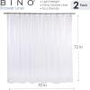 BINO Shower Curtain Liner, Clear – 2-Pack – 70″x 72″| PEVA 3G Shower Curtains for Bathroom Clear Shower Liner