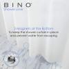 BINO Shower Curtain Liner, Frosted – 2-Pack – 70″x 72″| PEVA 3G Shower Curtains for Bathroom Clear Shower Liner