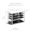 BINO THE MANHATTAN SERIES Acrylic Makeup Drawer Organizer- 4 Drawers | Clear Beauty Organizers and Storage| Cosmetic & Drawer| Home Organization| Jewelry Vanity Accessories(3 Large  2 Small Drawer)