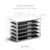 BINO THE MANHATTAN SERIES Acrylic Makeup Drawer Organizer- 4 Drawers | Clear Beauty Organizers and Storage| Cosmetic & Drawer| Home Organization| Jewelry Vanity Accessories(5 Drawer)