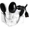 BINO ‘The Heiress’ 6 Compartment Jewelry and Makeup Organizer, Clear and Transparent Cosmetic Beauty Vanity Holder Storage