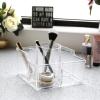 BINO ‘The Heiress’ 6 Compartment Jewelry and Makeup Organizer, Clear and Transparent Cosmetic Beauty Vanity Holder Storage